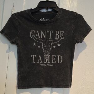 Can't Be Tamed Kids Black T-Shirt